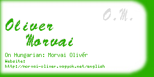 oliver morvai business card